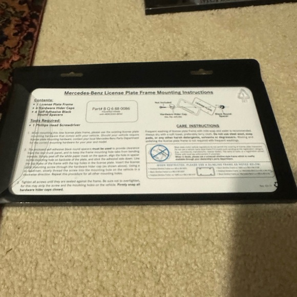 Mercedes Benz Stainless steel license plate frame authentic came from dealership - Picture 10 of 15
